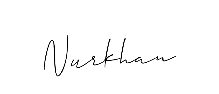 How to Draw Nurkhan signature style? Allison_Script is a latest design signature styles for name Nurkhan. Nurkhan signature style 2 images and pictures png