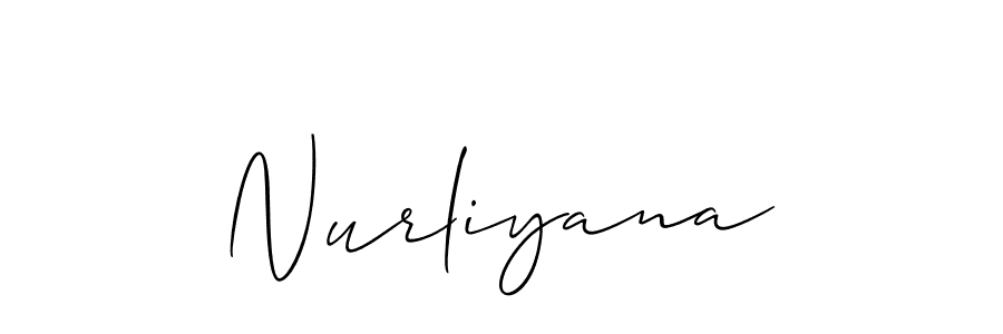 How to Draw Nurliyana signature style? Allison_Script is a latest design signature styles for name Nurliyana. Nurliyana signature style 2 images and pictures png