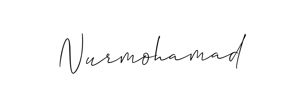 Create a beautiful signature design for name Nurmohamad. With this signature (Allison_Script) fonts, you can make a handwritten signature for free. Nurmohamad signature style 2 images and pictures png