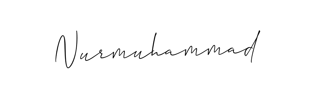 How to make Nurmuhammad name signature. Use Allison_Script style for creating short signs online. This is the latest handwritten sign. Nurmuhammad signature style 2 images and pictures png