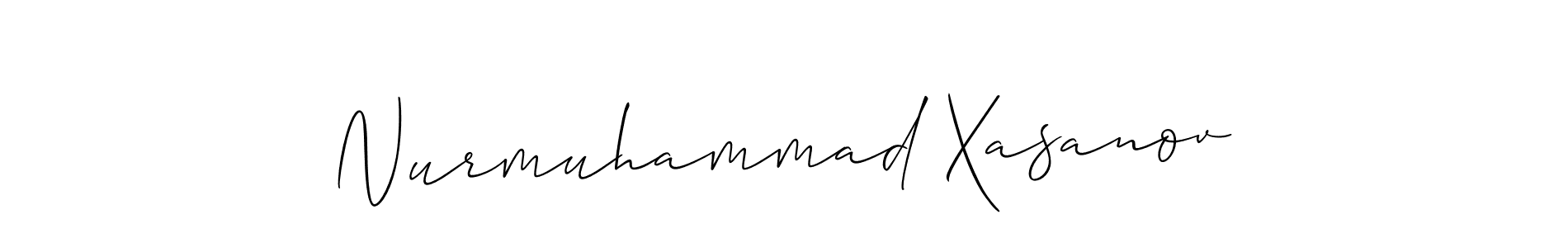 Also You can easily find your signature by using the search form. We will create Nurmuhammad Xasanov name handwritten signature images for you free of cost using Allison_Script sign style. Nurmuhammad Xasanov signature style 2 images and pictures png