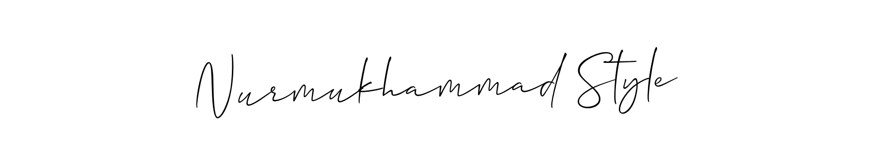 It looks lik you need a new signature style for name Nurmukhammad Style. Design unique handwritten (Allison_Script) signature with our free signature maker in just a few clicks. Nurmukhammad Style signature style 2 images and pictures png