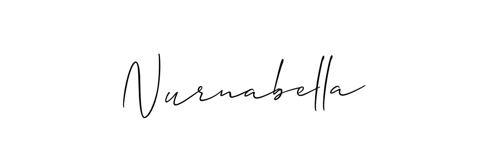 How to make Nurnabella name signature. Use Allison_Script style for creating short signs online. This is the latest handwritten sign. Nurnabella signature style 2 images and pictures png