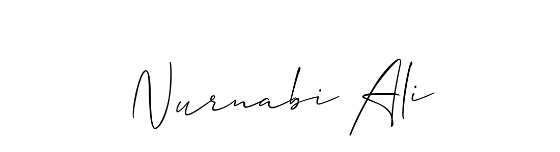 Design your own signature with our free online signature maker. With this signature software, you can create a handwritten (Allison_Script) signature for name Nurnabi Ali. Nurnabi Ali signature style 2 images and pictures png