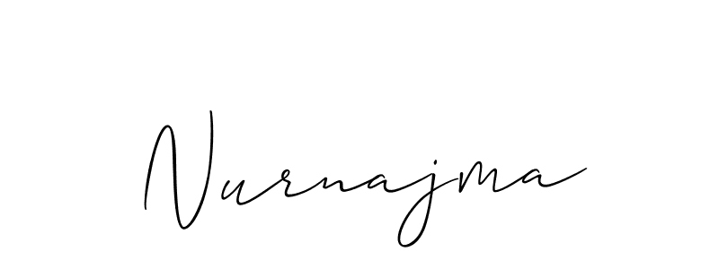 Make a short Nurnajma signature style. Manage your documents anywhere anytime using Allison_Script. Create and add eSignatures, submit forms, share and send files easily. Nurnajma signature style 2 images and pictures png