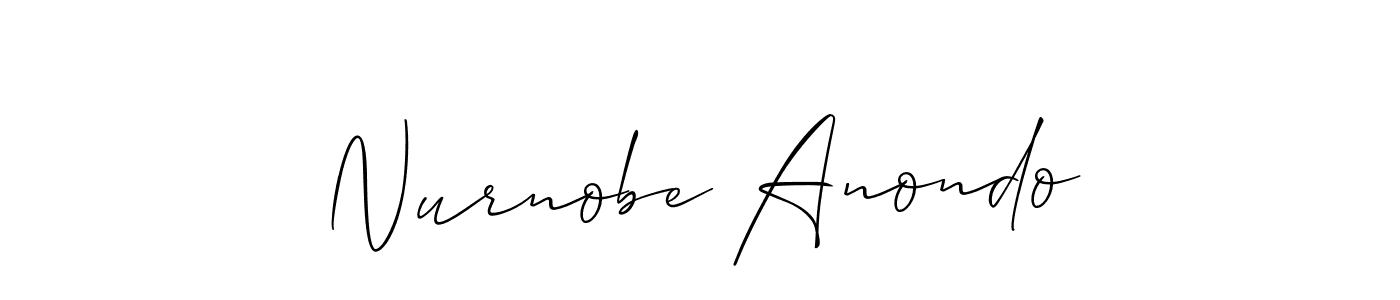 Create a beautiful signature design for name Nurnobe Anondo. With this signature (Allison_Script) fonts, you can make a handwritten signature for free. Nurnobe Anondo signature style 2 images and pictures png