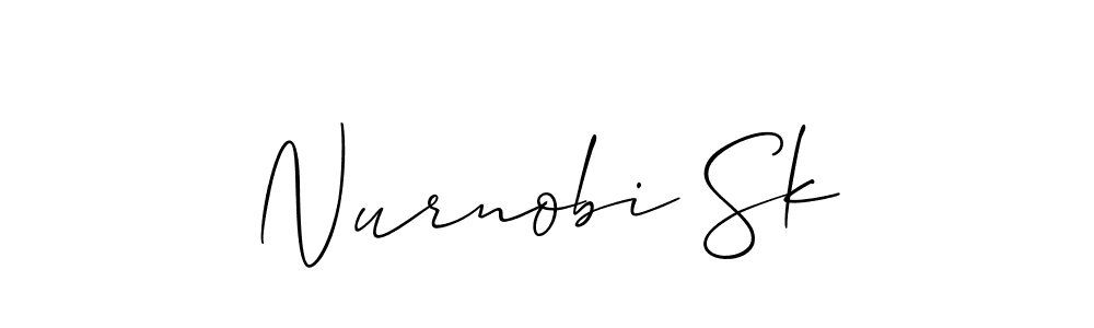 It looks lik you need a new signature style for name Nurnobi Sk. Design unique handwritten (Allison_Script) signature with our free signature maker in just a few clicks. Nurnobi Sk signature style 2 images and pictures png