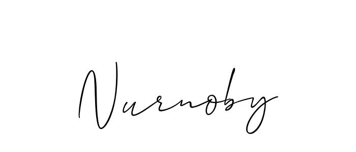 Nurnoby stylish signature style. Best Handwritten Sign (Allison_Script) for my name. Handwritten Signature Collection Ideas for my name Nurnoby. Nurnoby signature style 2 images and pictures png