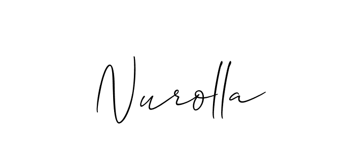Create a beautiful signature design for name Nurolla. With this signature (Allison_Script) fonts, you can make a handwritten signature for free. Nurolla signature style 2 images and pictures png