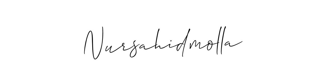 You can use this online signature creator to create a handwritten signature for the name Nursahidmolla. This is the best online autograph maker. Nursahidmolla signature style 2 images and pictures png