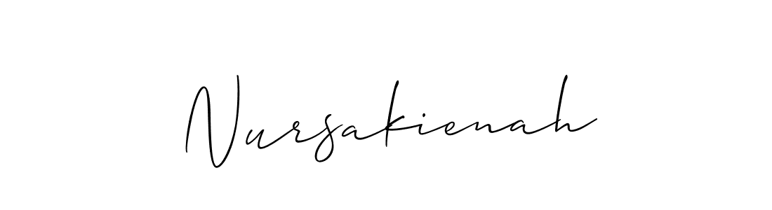 Also You can easily find your signature by using the search form. We will create Nursakienah name handwritten signature images for you free of cost using Allison_Script sign style. Nursakienah signature style 2 images and pictures png