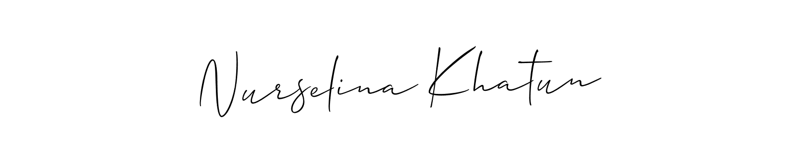 Make a beautiful signature design for name Nurselina Khatun. Use this online signature maker to create a handwritten signature for free. Nurselina Khatun signature style 2 images and pictures png