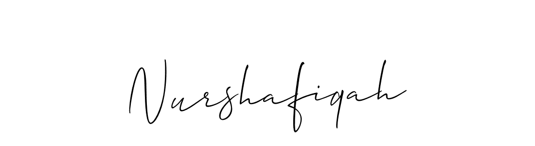 This is the best signature style for the Nurshafiqah name. Also you like these signature font (Allison_Script). Mix name signature. Nurshafiqah signature style 2 images and pictures png