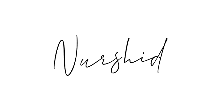 Also You can easily find your signature by using the search form. We will create Nurshid name handwritten signature images for you free of cost using Allison_Script sign style. Nurshid signature style 2 images and pictures png