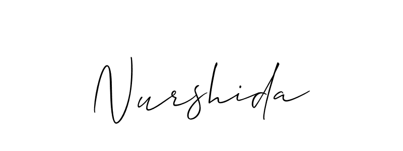 Nurshida stylish signature style. Best Handwritten Sign (Allison_Script) for my name. Handwritten Signature Collection Ideas for my name Nurshida. Nurshida signature style 2 images and pictures png