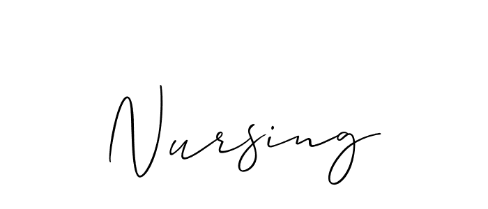 Make a beautiful signature design for name Nursing. Use this online signature maker to create a handwritten signature for free. Nursing signature style 2 images and pictures png