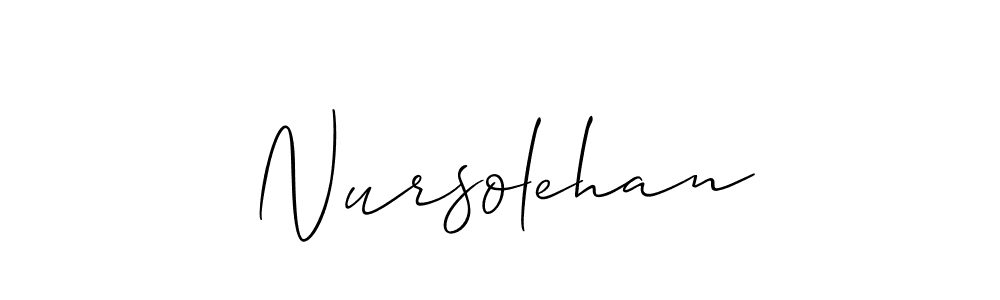 You can use this online signature creator to create a handwritten signature for the name Nursolehan. This is the best online autograph maker. Nursolehan signature style 2 images and pictures png