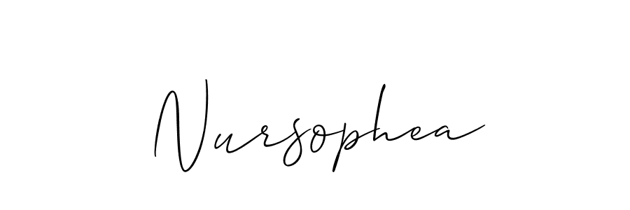 Nursophea stylish signature style. Best Handwritten Sign (Allison_Script) for my name. Handwritten Signature Collection Ideas for my name Nursophea. Nursophea signature style 2 images and pictures png