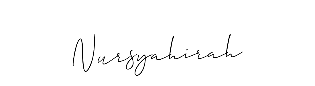 This is the best signature style for the Nursyahirah name. Also you like these signature font (Allison_Script). Mix name signature. Nursyahirah signature style 2 images and pictures png