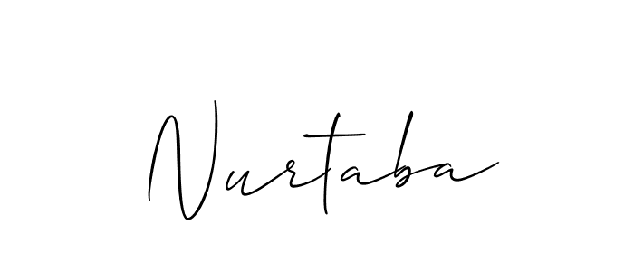 Also You can easily find your signature by using the search form. We will create Nurtaba name handwritten signature images for you free of cost using Allison_Script sign style. Nurtaba signature style 2 images and pictures png