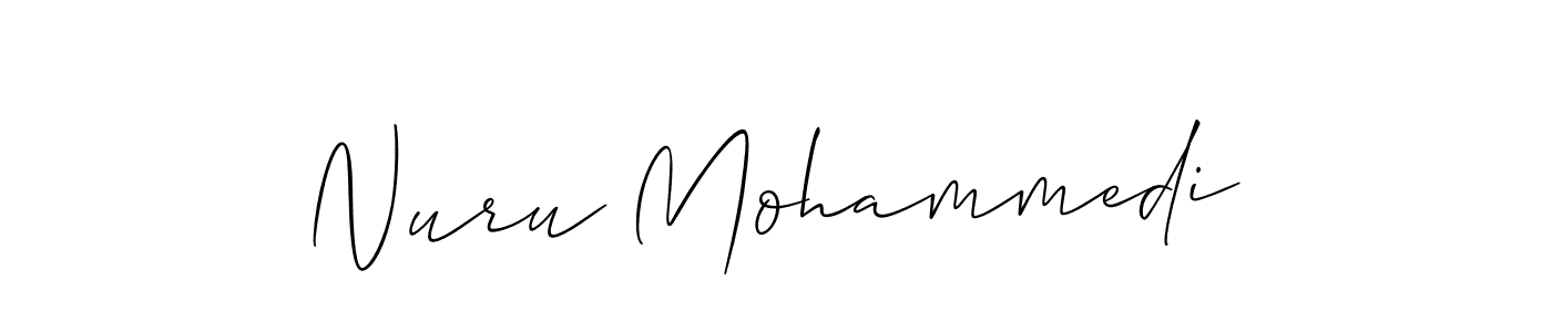 Also You can easily find your signature by using the search form. We will create Nuru Mohammedi name handwritten signature images for you free of cost using Allison_Script sign style. Nuru Mohammedi signature style 2 images and pictures png