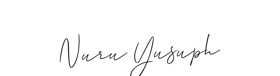 It looks lik you need a new signature style for name Nuru Yusuph. Design unique handwritten (Allison_Script) signature with our free signature maker in just a few clicks. Nuru Yusuph signature style 2 images and pictures png