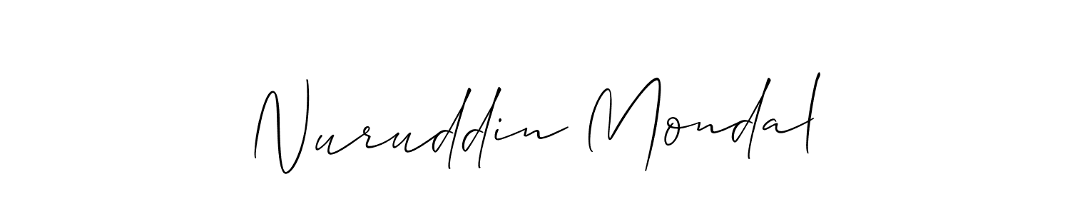 It looks lik you need a new signature style for name Nuruddin Mondal. Design unique handwritten (Allison_Script) signature with our free signature maker in just a few clicks. Nuruddin Mondal signature style 2 images and pictures png