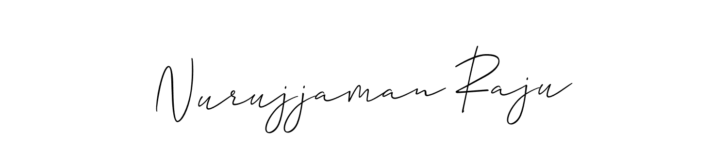 The best way (Allison_Script) to make a short signature is to pick only two or three words in your name. The name Nurujjaman Raju include a total of six letters. For converting this name. Nurujjaman Raju signature style 2 images and pictures png