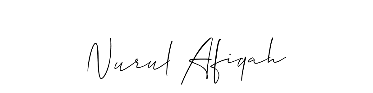 Best and Professional Signature Style for Nurul Afiqah. Allison_Script Best Signature Style Collection. Nurul Afiqah signature style 2 images and pictures png