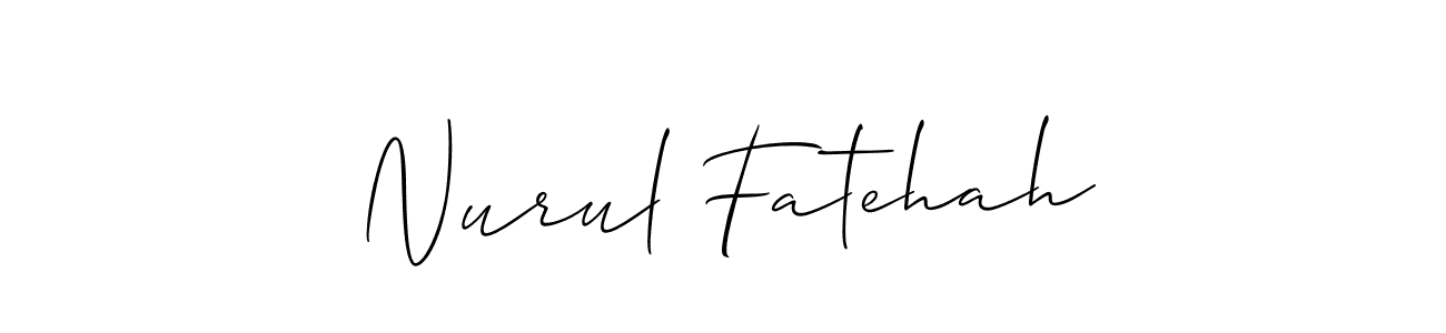 Best and Professional Signature Style for Nurul Fatehah. Allison_Script Best Signature Style Collection. Nurul Fatehah signature style 2 images and pictures png