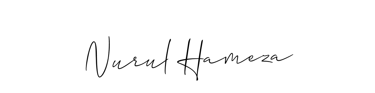 How to make Nurul Hameza signature? Allison_Script is a professional autograph style. Create handwritten signature for Nurul Hameza name. Nurul Hameza signature style 2 images and pictures png