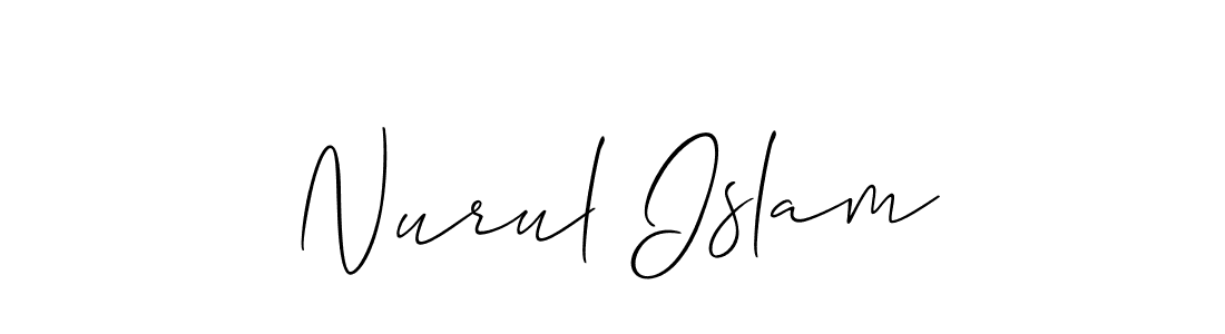 You should practise on your own different ways (Allison_Script) to write your name (Nurul Islam) in signature. don't let someone else do it for you. Nurul Islam signature style 2 images and pictures png