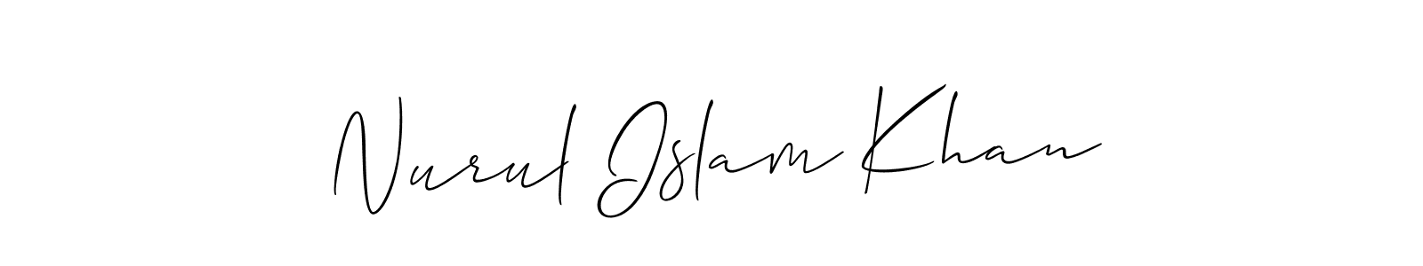 You should practise on your own different ways (Allison_Script) to write your name (Nurul Islam Khan) in signature. don't let someone else do it for you. Nurul Islam Khan signature style 2 images and pictures png