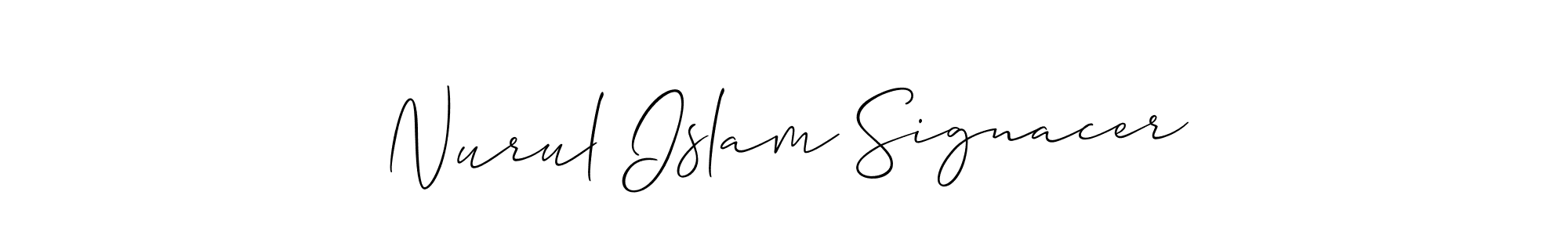 Make a beautiful signature design for name Nurul Islam Signacer. With this signature (Allison_Script) style, you can create a handwritten signature for free. Nurul Islam Signacer signature style 2 images and pictures png