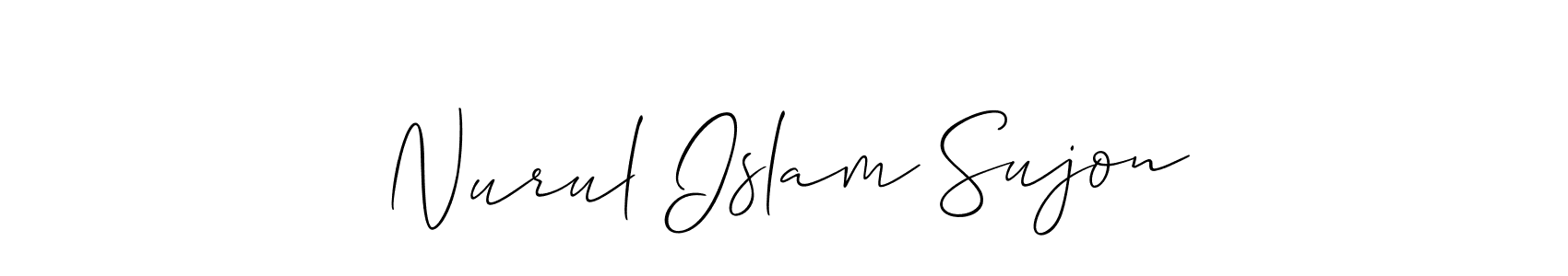 Create a beautiful signature design for name Nurul Islam Sujon. With this signature (Allison_Script) fonts, you can make a handwritten signature for free. Nurul Islam Sujon signature style 2 images and pictures png