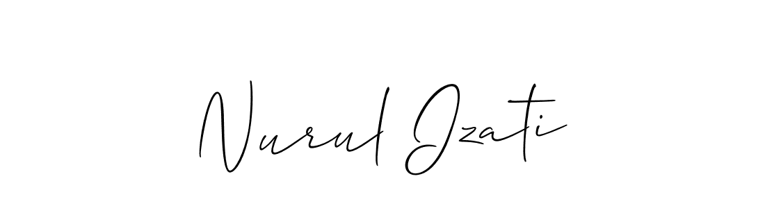 How to make Nurul Izati name signature. Use Allison_Script style for creating short signs online. This is the latest handwritten sign. Nurul Izati signature style 2 images and pictures png