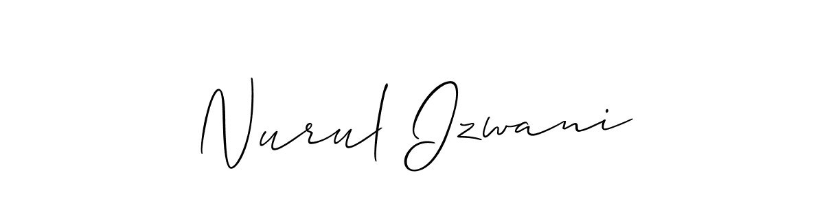 How to Draw Nurul Izwani signature style? Allison_Script is a latest design signature styles for name Nurul Izwani. Nurul Izwani signature style 2 images and pictures png