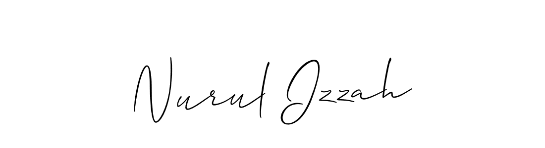 Create a beautiful signature design for name Nurul Izzah. With this signature (Allison_Script) fonts, you can make a handwritten signature for free. Nurul Izzah signature style 2 images and pictures png