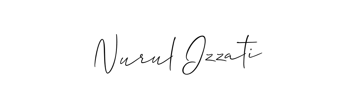Make a beautiful signature design for name Nurul Izzati. With this signature (Allison_Script) style, you can create a handwritten signature for free. Nurul Izzati signature style 2 images and pictures png
