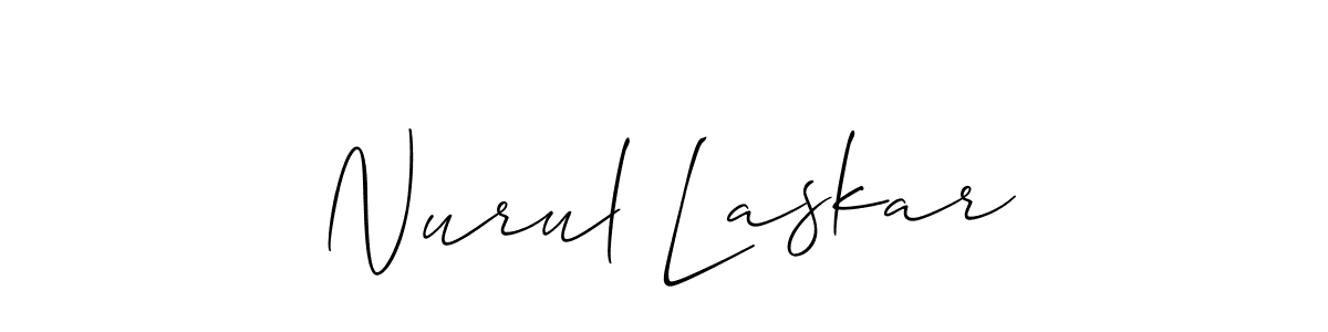 You can use this online signature creator to create a handwritten signature for the name Nurul Laskar. This is the best online autograph maker. Nurul Laskar signature style 2 images and pictures png