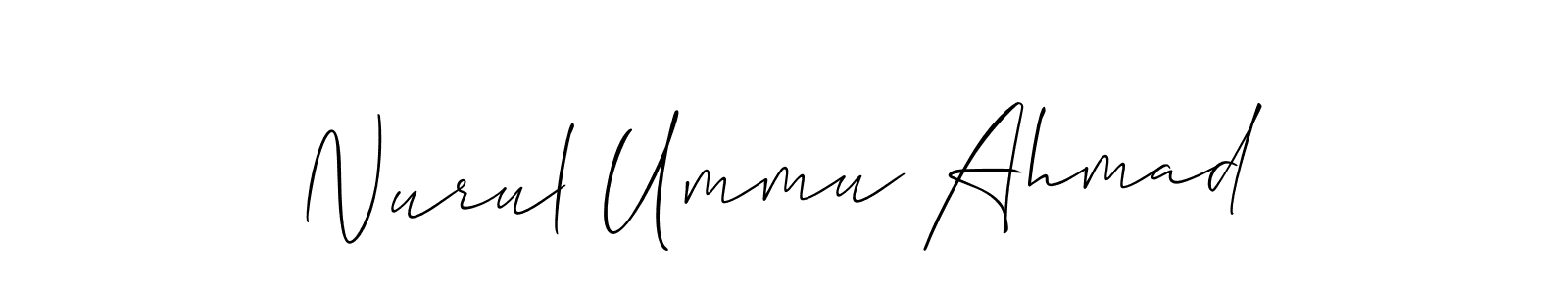 Check out images of Autograph of Nurul Ummu Ahmad name. Actor Nurul Ummu Ahmad Signature Style. Allison_Script is a professional sign style online. Nurul Ummu Ahmad signature style 2 images and pictures png