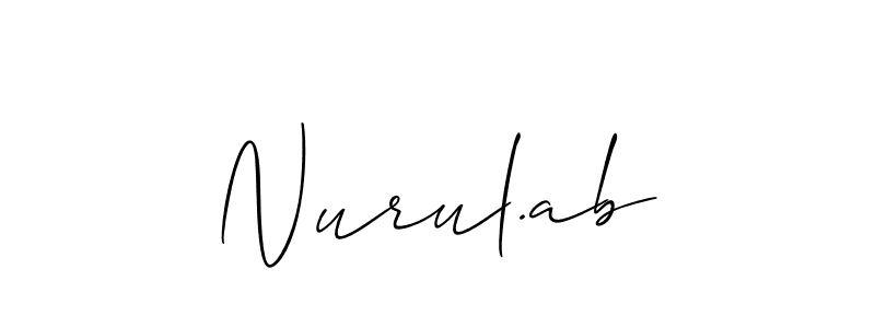 This is the best signature style for the Nurul.ab name. Also you like these signature font (Allison_Script). Mix name signature. Nurul.ab signature style 2 images and pictures png