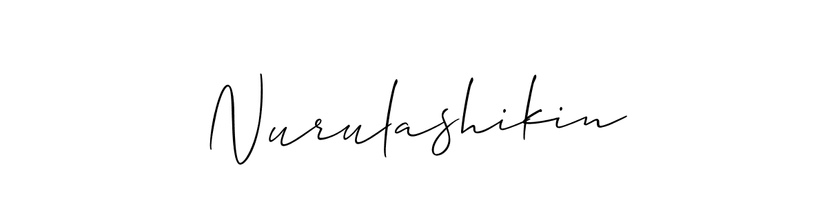 Make a short Nurulashikin signature style. Manage your documents anywhere anytime using Allison_Script. Create and add eSignatures, submit forms, share and send files easily. Nurulashikin signature style 2 images and pictures png