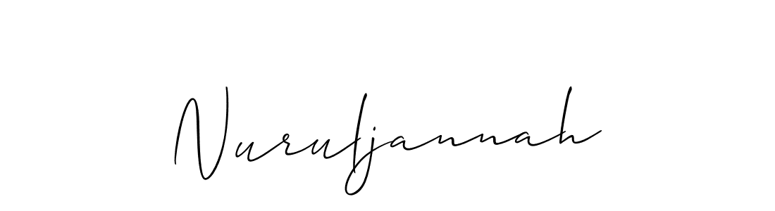 It looks lik you need a new signature style for name Nuruljannah. Design unique handwritten (Allison_Script) signature with our free signature maker in just a few clicks. Nuruljannah signature style 2 images and pictures png