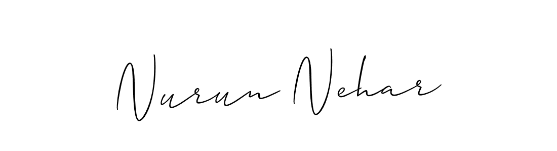 Check out images of Autograph of Nurun Nehar name. Actor Nurun Nehar Signature Style. Allison_Script is a professional sign style online. Nurun Nehar signature style 2 images and pictures png