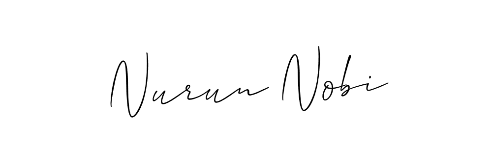 It looks lik you need a new signature style for name Nurun Nobi. Design unique handwritten (Allison_Script) signature with our free signature maker in just a few clicks. Nurun Nobi signature style 2 images and pictures png