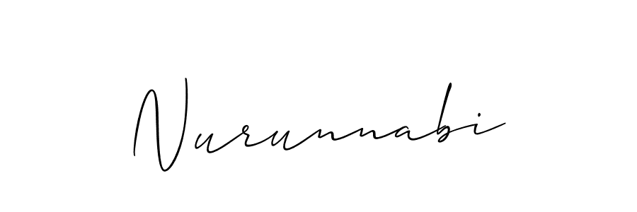 Design your own signature with our free online signature maker. With this signature software, you can create a handwritten (Allison_Script) signature for name Nurunnabi. Nurunnabi signature style 2 images and pictures png