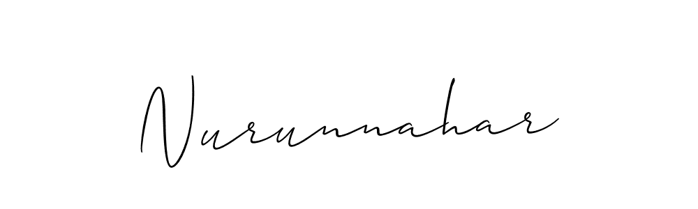 if you are searching for the best signature style for your name Nurunnahar. so please give up your signature search. here we have designed multiple signature styles  using Allison_Script. Nurunnahar signature style 2 images and pictures png