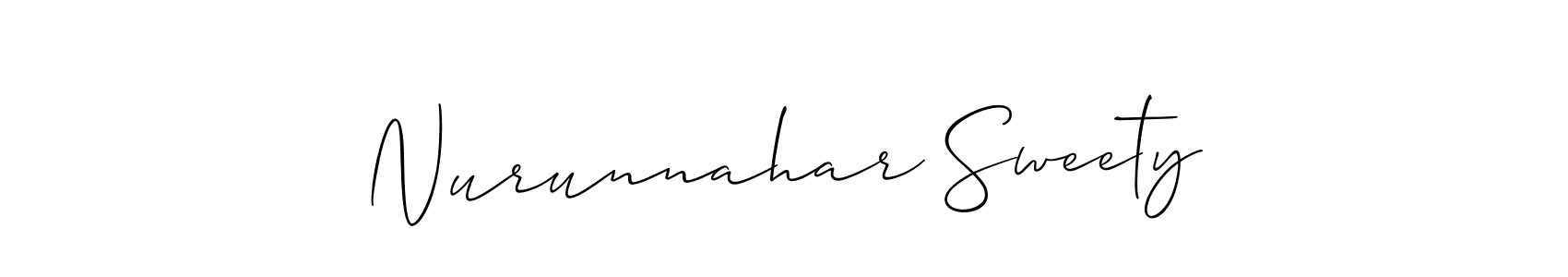Similarly Allison_Script is the best handwritten signature design. Signature creator online .You can use it as an online autograph creator for name Nurunnahar Sweety. Nurunnahar Sweety signature style 2 images and pictures png