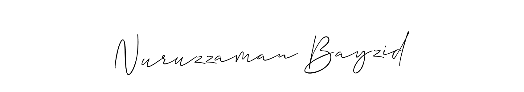 Allison_Script is a professional signature style that is perfect for those who want to add a touch of class to their signature. It is also a great choice for those who want to make their signature more unique. Get Nuruzzaman Bayzid name to fancy signature for free. Nuruzzaman Bayzid signature style 2 images and pictures png